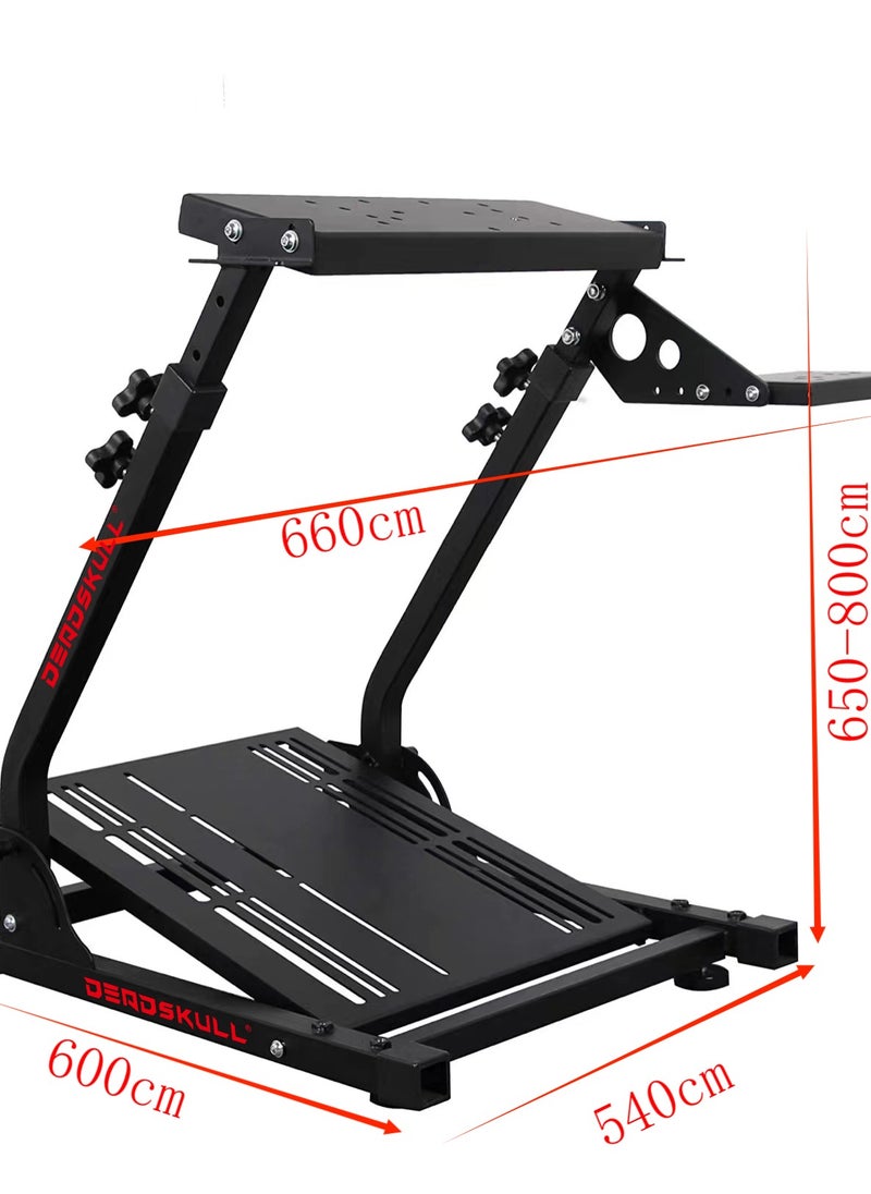 DEADSKULL - Adjustable Racing Steering Wheel Stand Compatible with All Steering Wheels & Pedals on The Market - Image 1