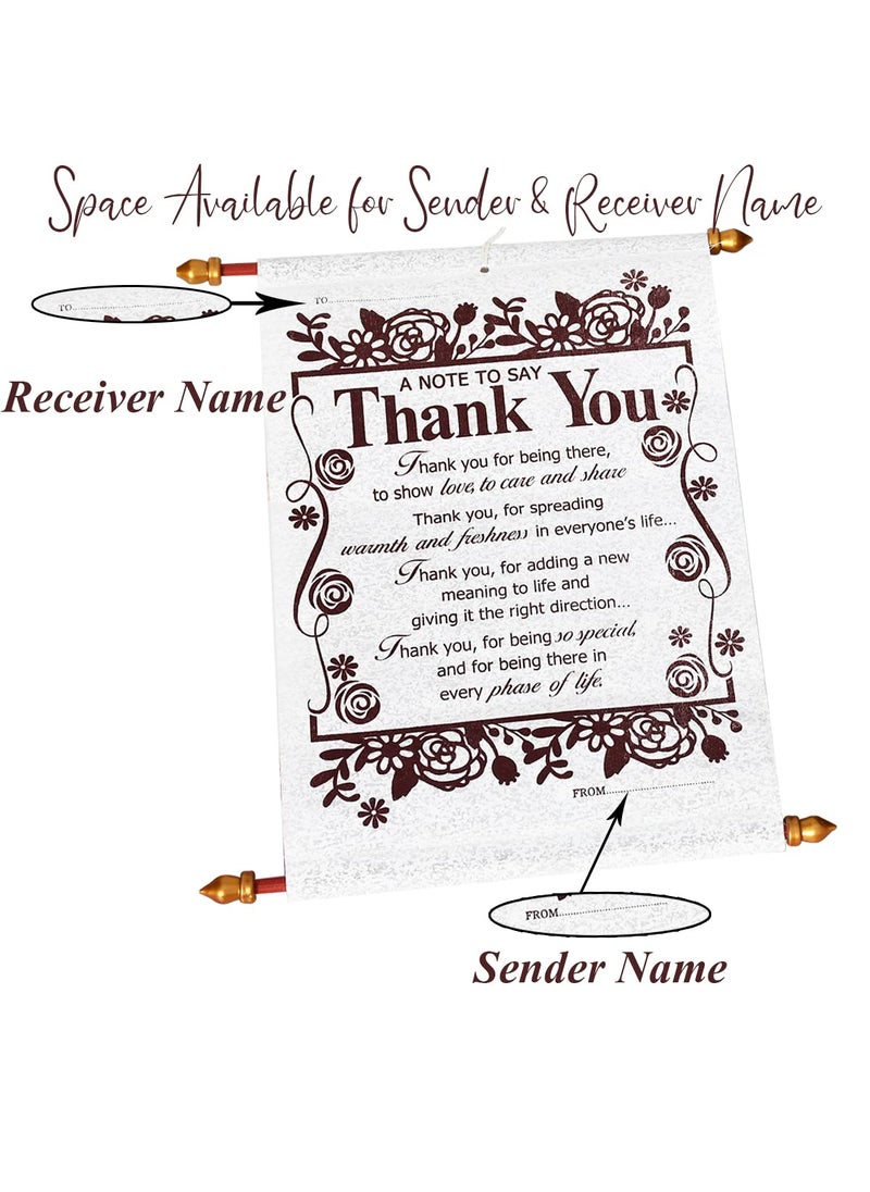 Saugat Traders Saugat Traders Thank You Gift Combo for Wife, Girlfriend | Thank You Message Scroll Card with Artificial Golden Red Rose and Women Hand Wallet  - Image 2