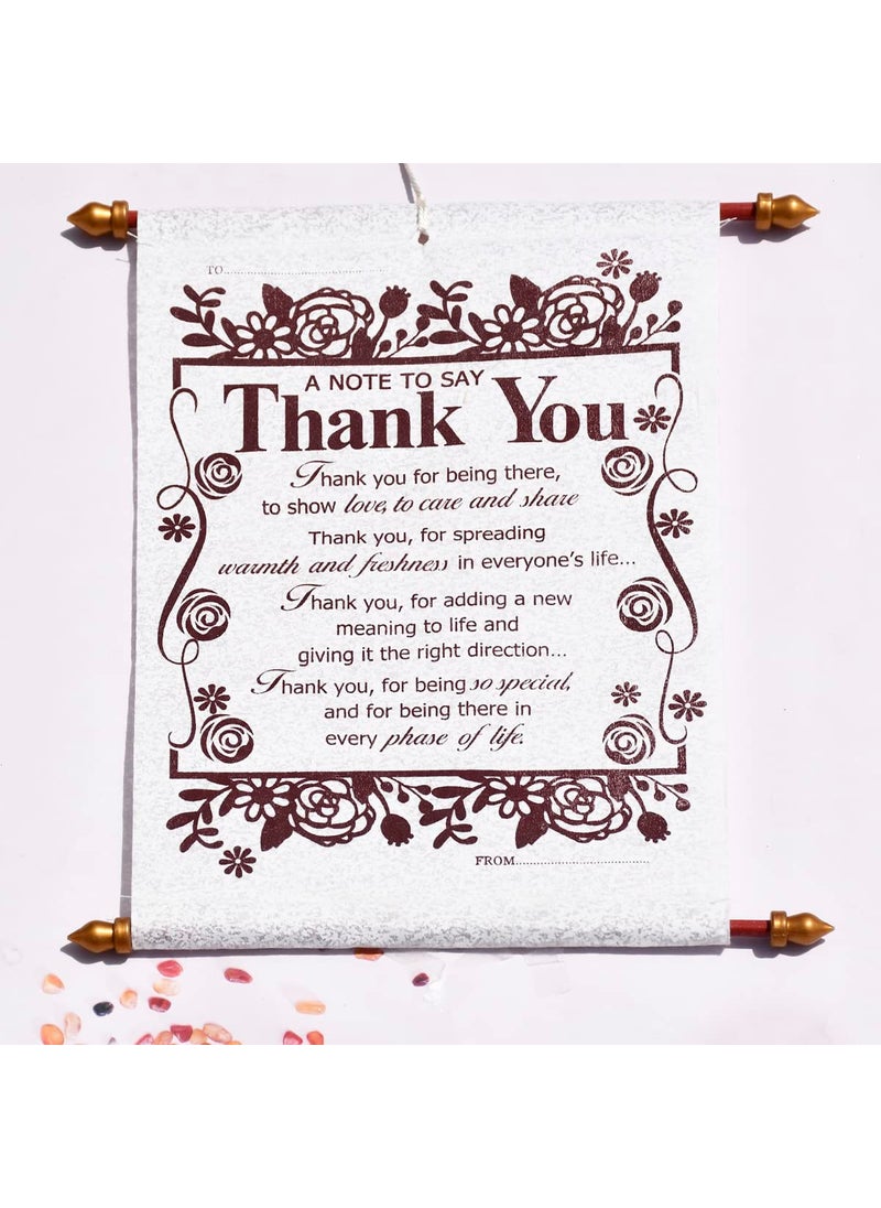 Saugat Traders Saugat Traders Thank You Gift Combo for Wife, Girlfriend | Thank You Message Scroll Card with Artificial Golden Red Rose and Women Hand Wallet  - Image 4
