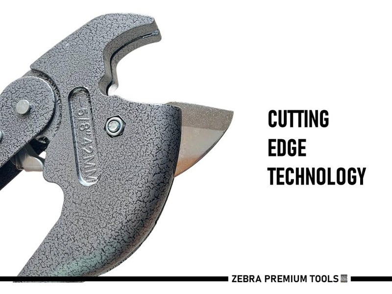 Zebra Premium Tools ZPC01 PVC Pipe Cutter Upto 42MM with SafetyLock CPVC PP PEX PE Pipe Cutter Red - Image 3