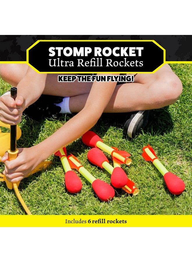 Stomp Rocket Stomp Rocket Ultra Rocket Refills, 6 Rockets - Replacement Foam-Tipped Rockets for Kids - Fun Backyard & Outdoor Kids Toys Gifts for Boys & Girls  - Image 2