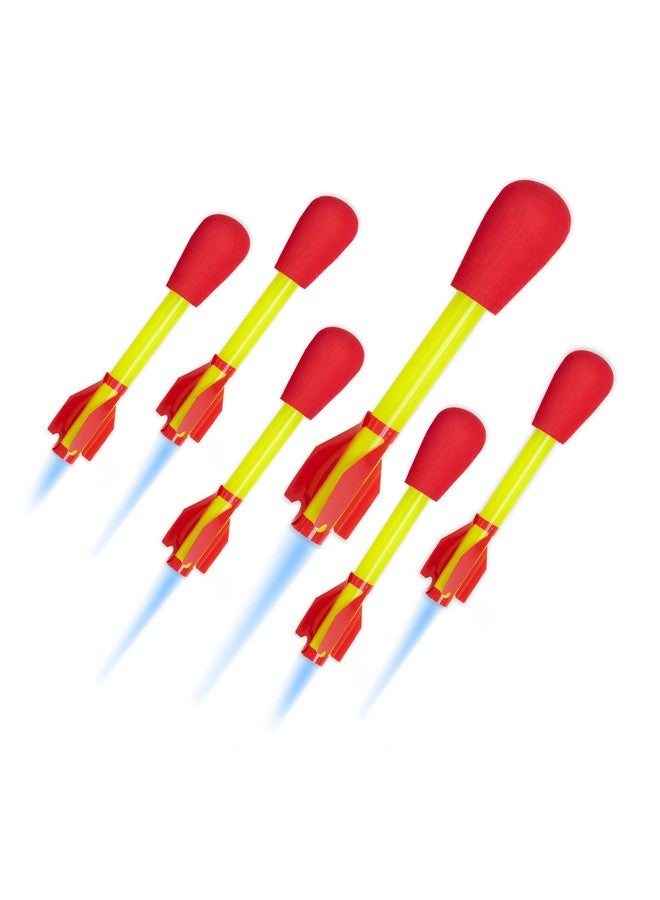 Stomp Rocket Stomp Rocket Ultra Rocket Refills, 6 Rockets - Replacement Foam-Tipped Rockets for Kids - Fun Backyard & Outdoor Kids Toys Gifts for Boys & Girls  - Image 1