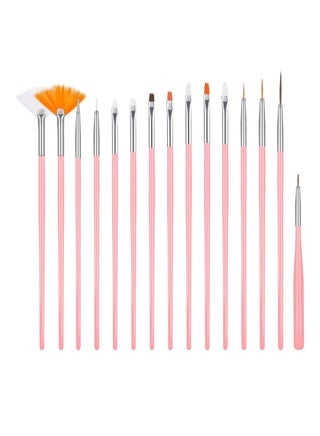15 Pieces Nail Brushes Gel Reconstruction Brush Acrylic Nail Art Design Painting Tool Set Dotting Pen (PINK) - pzsku/ZA1488202EA3C03B850BFZ/45/_/1735553803/f65e829b-2c3a-4537-8e81-dd4724f23a5f