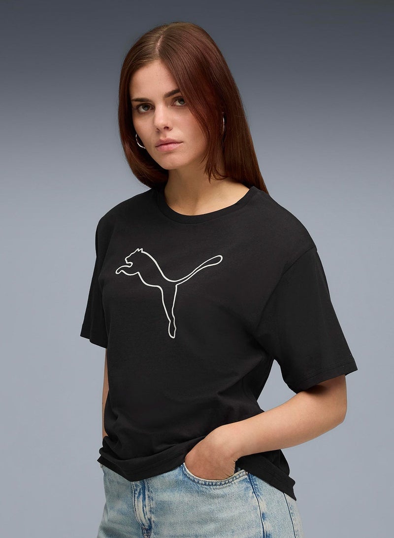 PUMA Her Relaxed Graphic T-Shirt - Image 1