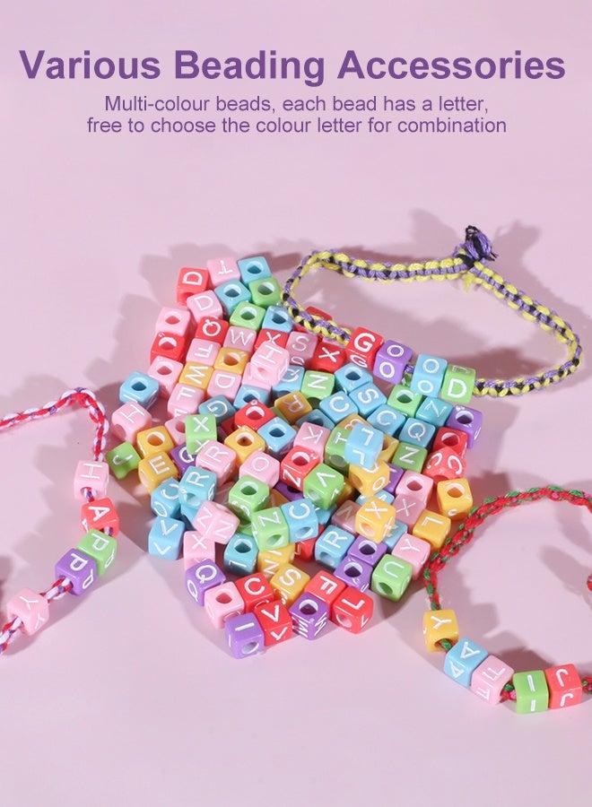 سولاكان الفنون والحرف للأطفال من عمر 8 إلى 12 سنة، مجموعة صنع أساور الصداقة للبنات، مجموعة صنع مجوهرات للأطفال مع 28 خيطًا مقصوصًا مسبقًا، مجموعة أنشطة سفر للأطفال، هدايا عيد الميلاد للأعمار 6، 7، 8، 9، 10، 11، 12 سنة – وردي/سماوي - Image 4