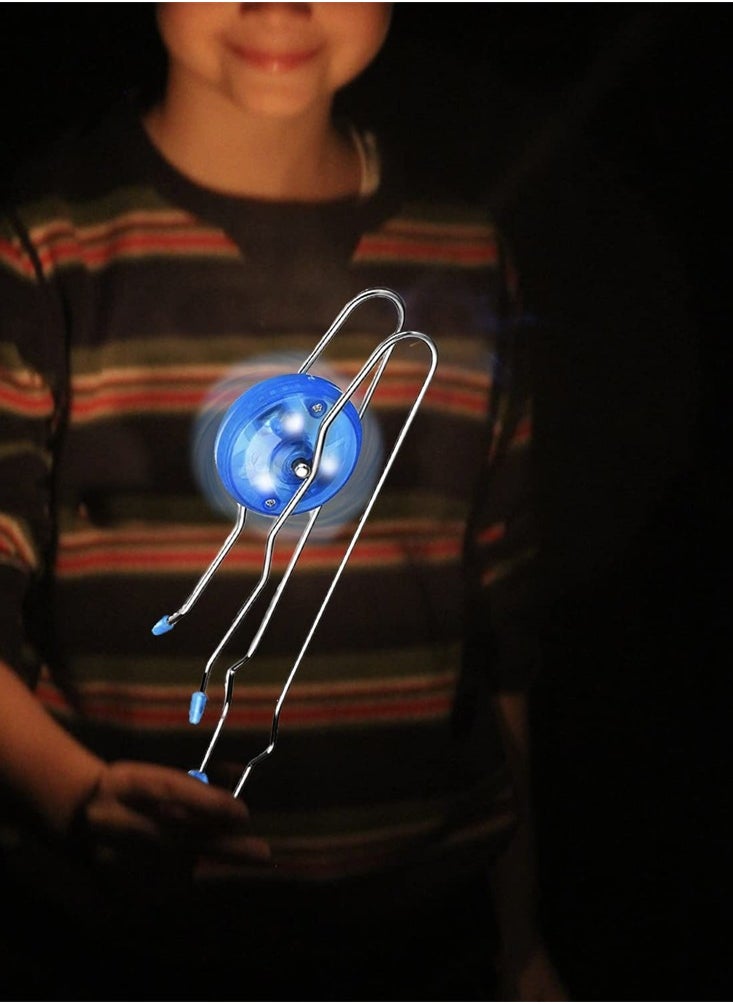 3 Pack Retro Magic Rail Twirlers, Kids Classic Vintage Toys, Light Up Magnetic Gyro Wheel Fidget Toys, Old Fashioned Trick Yoyo Gravity Stunt Toys Cool Fun Unique Gifts for 3+ Year Old Boys Girls - Image 4