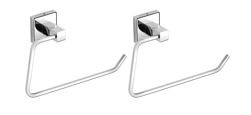 ORCE BATH ARTICLE ORCE BATH ARTICLE Towel Rings Towel Holder Hand Towel Stand Cloth Hanger Napkin Holder Cloth Stand Towel Holder for Bathroom Kitchen washbasin27_3304 Stainless SteelChrome Finished Anti Rust  - Image 1