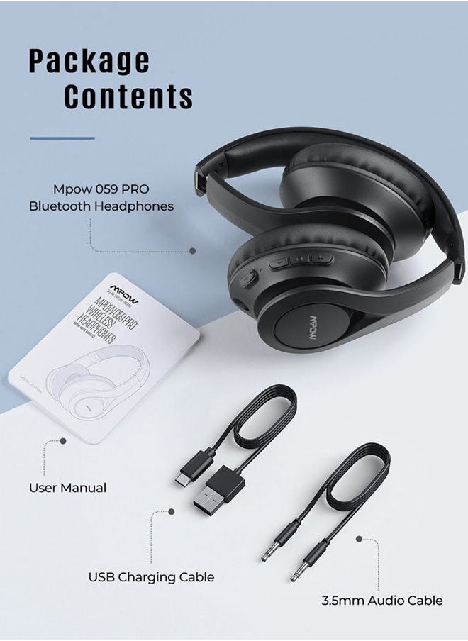 Mpow - 059 Bluetooth Headphones Black - Image 1