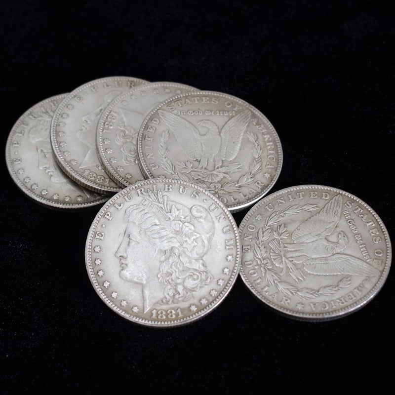 Fogilas 6 Pcs Morgan Dollar 38cm Dia Magic Set Can Be Attracted by Magnets Magic Props Accessories Used in AppearingDisappearing Coin Magic Performance - Image 3