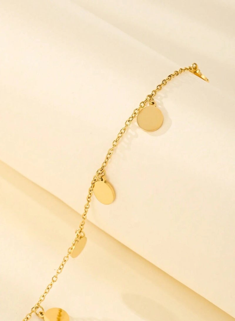 JewelryPalace Stainless Steel 18k Gold Plated Anklet - Image 2