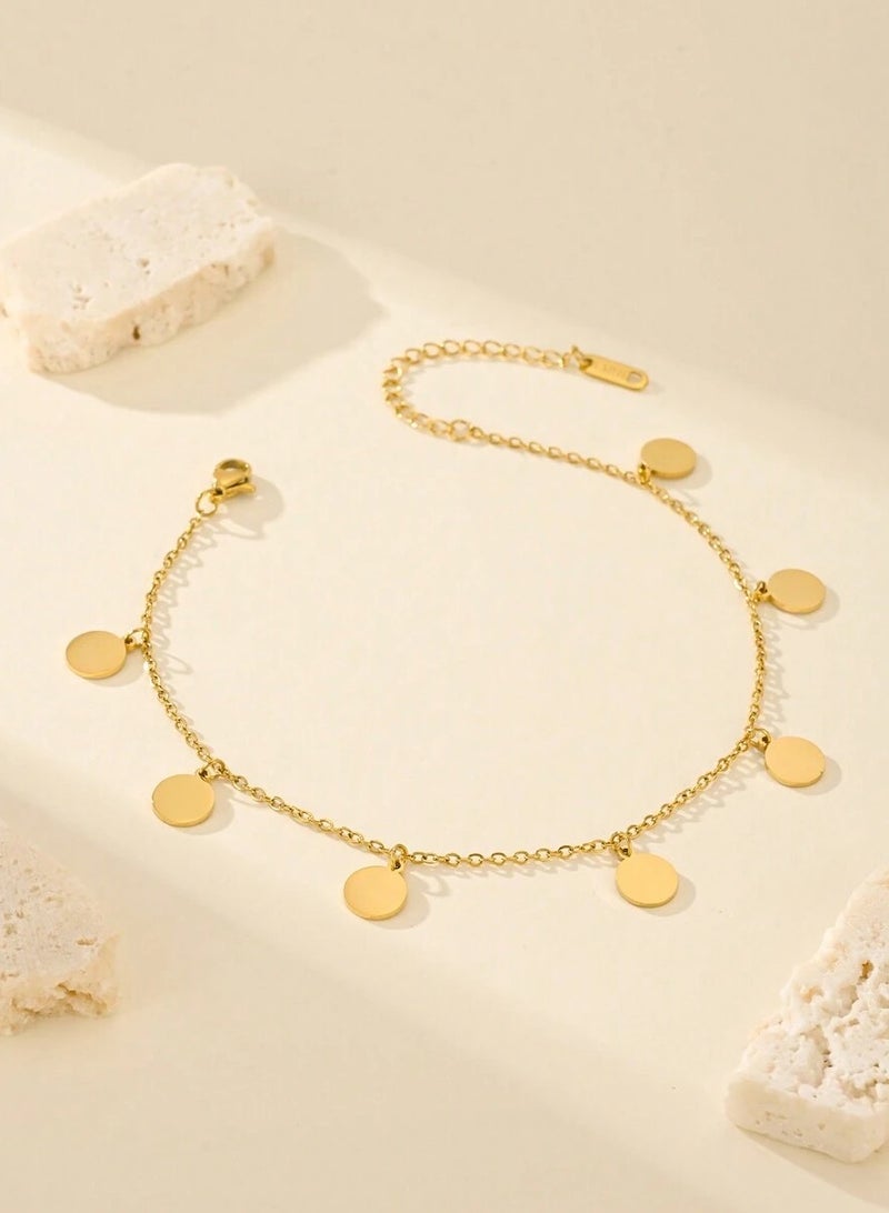 JewelryPalace Stainless Steel 18k Gold Plated Anklet - Image 4