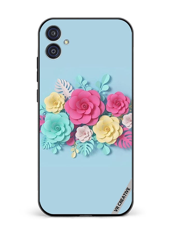 VR CREATIVE Protective Case Cover For Samsung Galaxy M04/F04 Flower Design Multicolour - Image 1