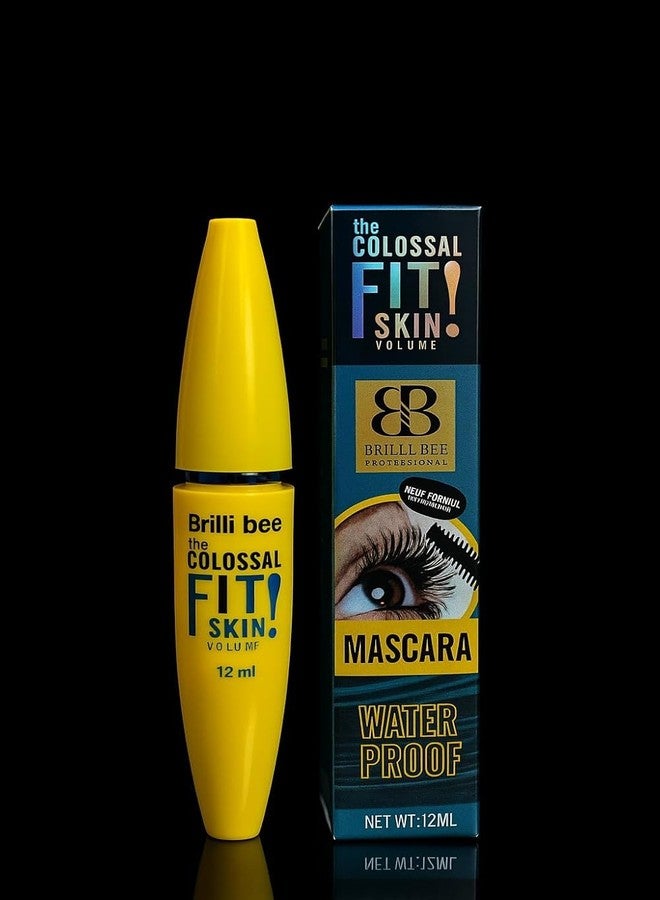 Brille Bee Colossal Volumizing Waterproof Black Mascara, Smudge-Proof, Long-Lasting Eye Makeup (pack of 1) - Image 2
