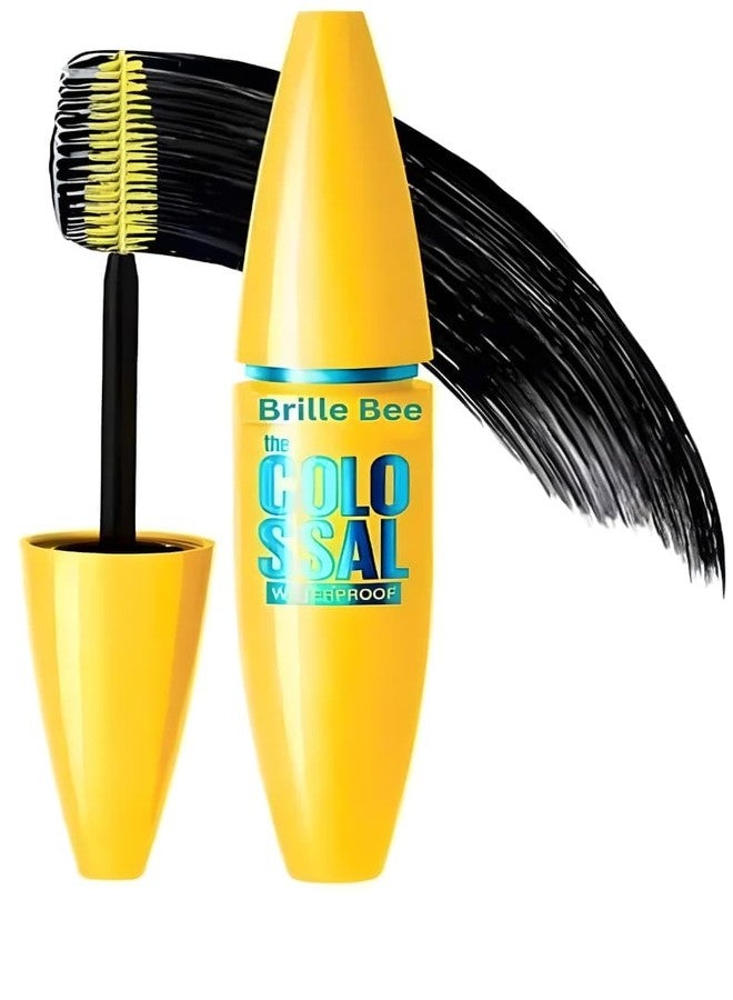 Brille Bee Colossal Volumizing Waterproof Black Mascara, Smudge-Proof, Long-Lasting Eye Makeup (pack of 1) - Image 1