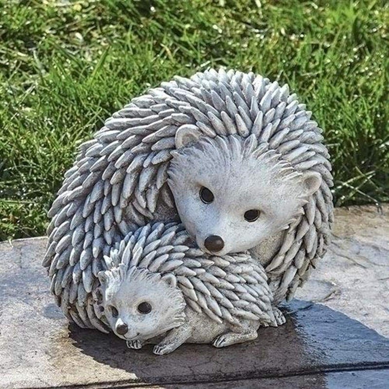 Roman Garden Items Hedgehogs Statue one Size Light Gray