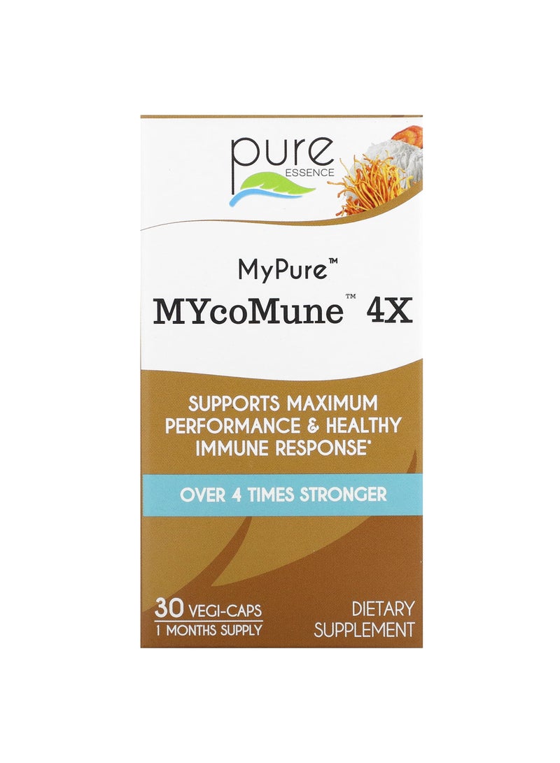Pure Essence MyPure, MYcoMune 4X, 30 Vegi-Caps