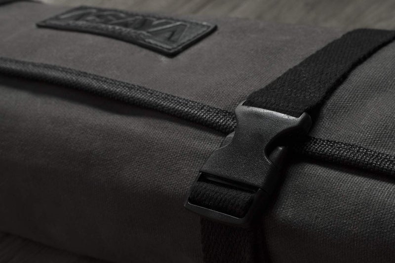Asaya Canvas Chef Knife Roll Bag - 10 Knife Slots and a Large Zipper Pocket - Durable 10oz Canvas Knife Case with an Adjustable Shoulder Strap - Knives not Included - Image 4