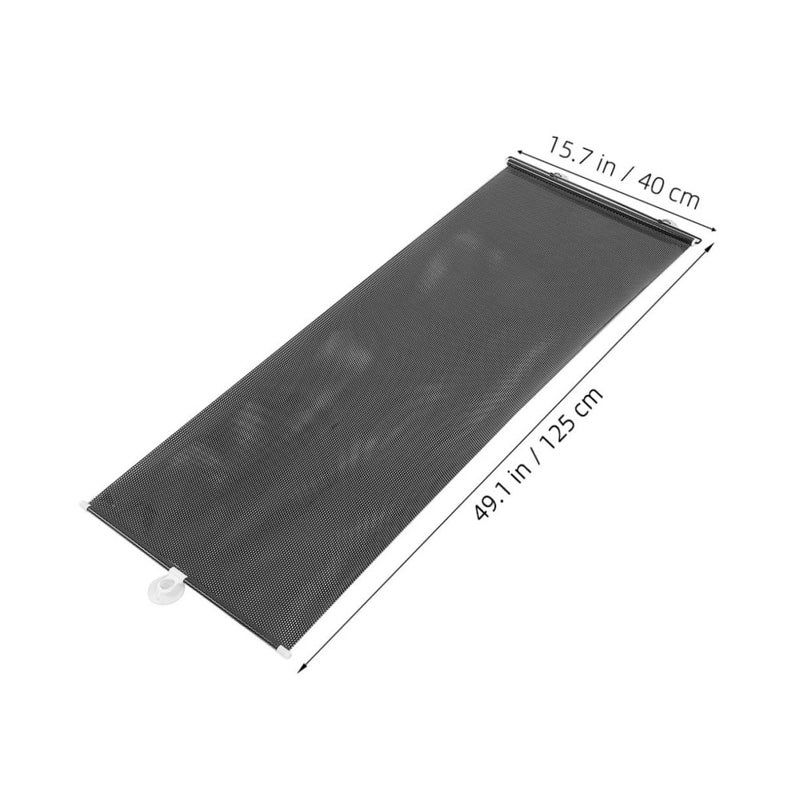 Universal Car Window Sunshade Roller UV Protection Heat Blocker Black - Image 3