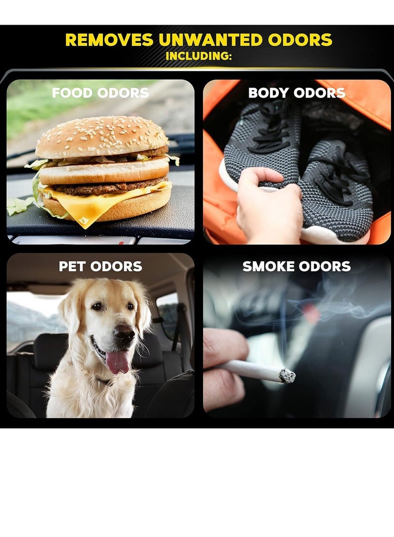 X Pro 99 X-PRO X99 Whole Car Air Refresher Combo Pack 200ml Lemon and Cherry Car AC Vent Cleaner Interior Odor Eliminator Long Lasting Cabin Freshener Spray for Cars SUV Truck Removes Smoke Food Pet Smell Air Conditioner Freshener Set - Image 5
