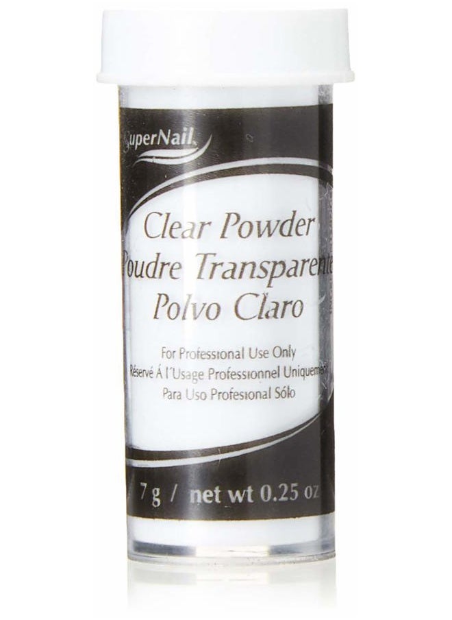 Super Nail - Super Nail Super Nail Supernail French Acrylic Clear Powder - 7 G / .25 Ounce, 0.25 Ounce - Image 1