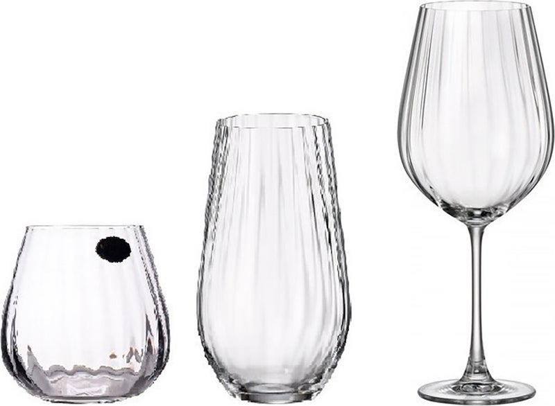 Bohemia Crystal 18 Piece Glass Set LT-021