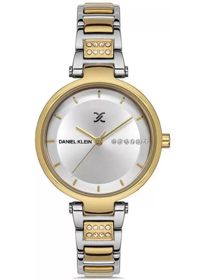 DANIEL KLEIN Stainless Steel daniel_klein women Silver Dial round Analog Wrist Watch DK.1.13206-6 - Image 1