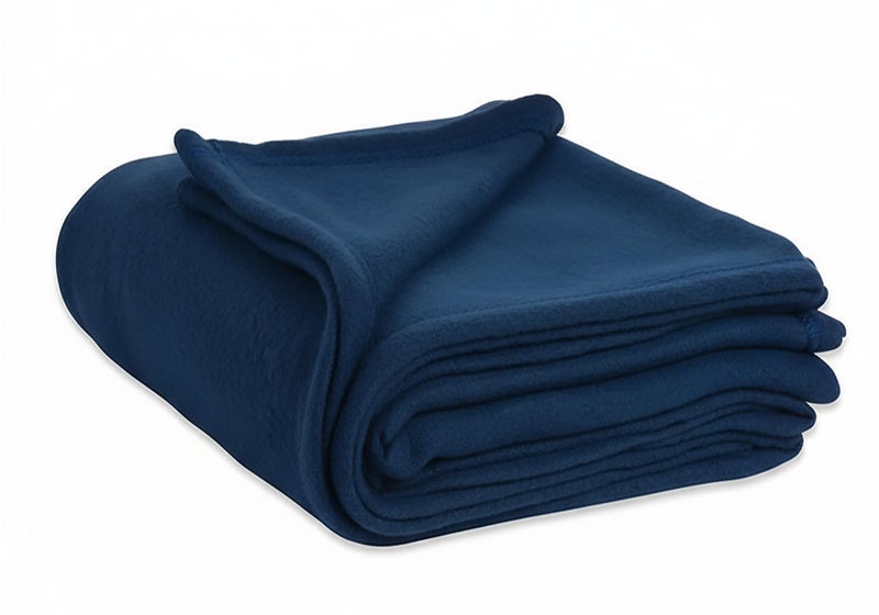 STARNSTYLE 300 TC All Season Solid/Plain Lightweight Polar Fleece Single Bed Blanket (152 x 230 cm) Blue Blanket SingleIV19 - Image 1