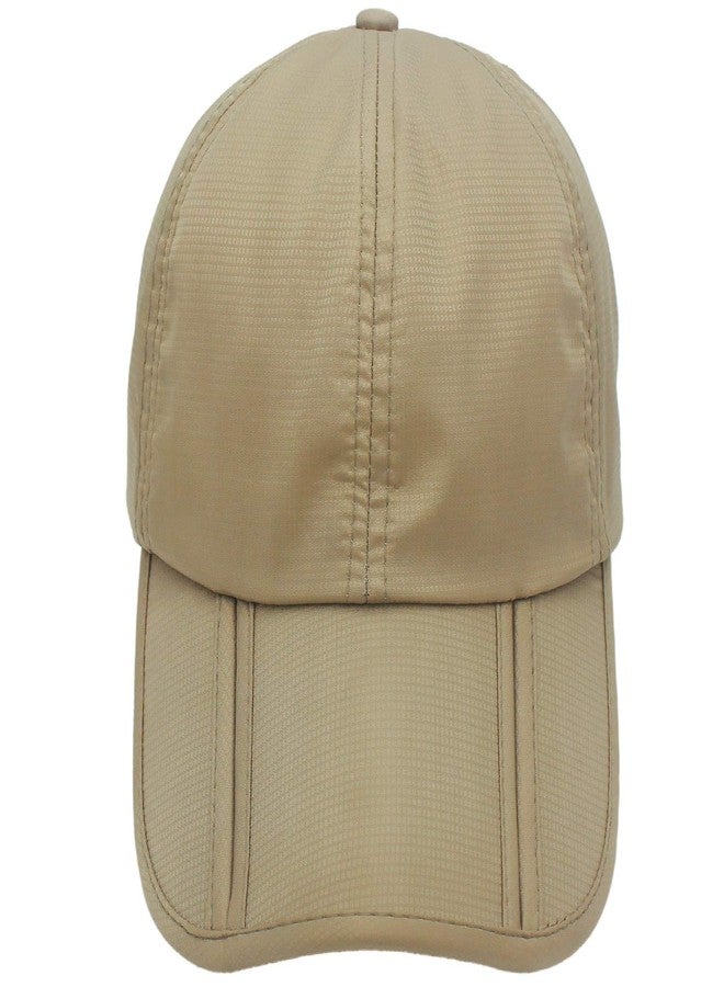 Ducclucc Men Women Outdoor Rain Sun Waterproof Quick-Drying Long Brim Collapsible Portable Hat (US, Alpha, One Size, Khaki) - Image 4