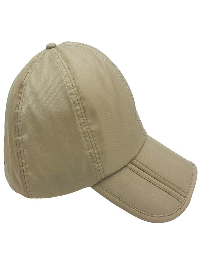 Ducclucc Men Women Outdoor Rain Sun Waterproof Quick-Drying Long Brim Collapsible Portable Hat (US, Alpha, One Size, Khaki) - Image 3