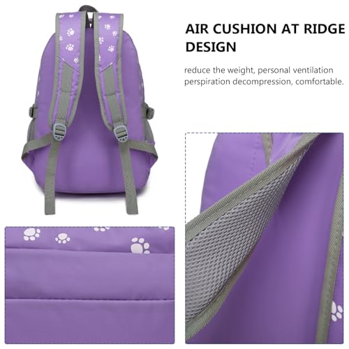 goldwheat 3Pcs Dog Paw Printed Backpack Set With Lunch-Bag For Girls Elementary Students Bookbag School-bag - Image 4