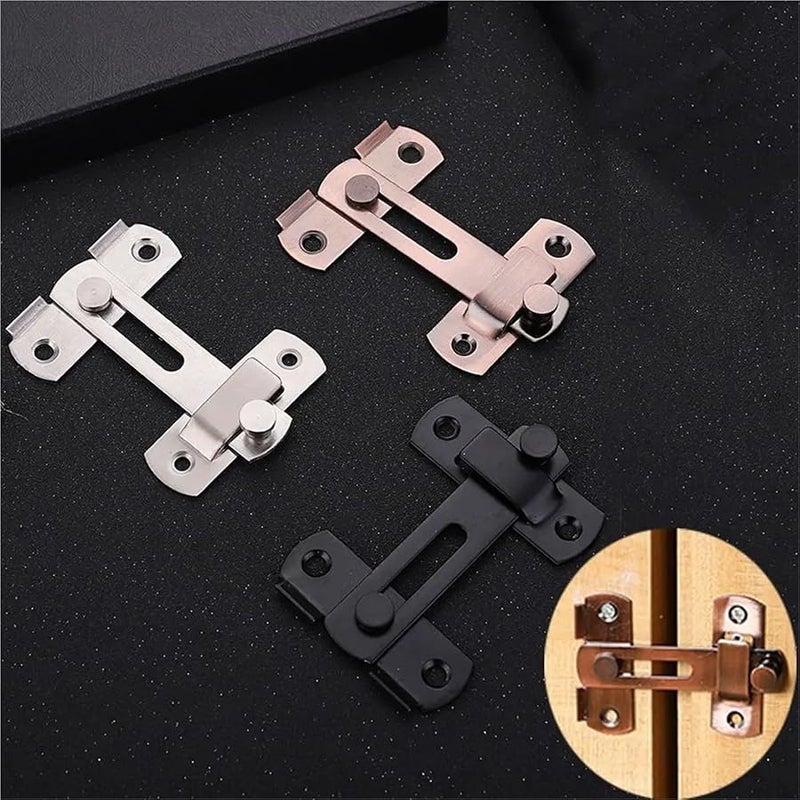Hasp Latch 6pcs Stainless Steel Padlock Clasp Cabinet Catches Window Door Bolt 3in Red Bronze - Image 3