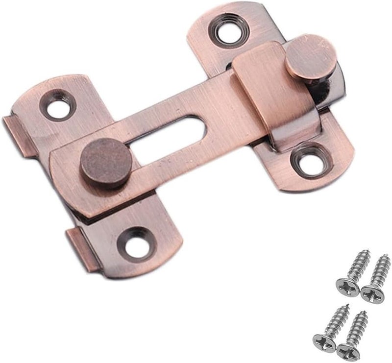 Hasp Latch 6pcs Stainless Steel Padlock Clasp Cabinet Catches Window Door Bolt 3in Red Bronze - Image 1