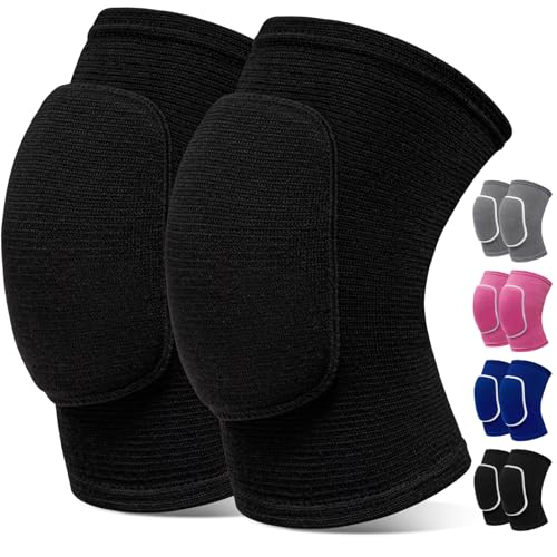 RYBTB Volleyball Knee Pads,Knee Pads for Women,Men,Kids,Girls,Knee Brace for Basketball Volleyball Football Dance Yoga Tennis Running Cycling Workout Climbing (Black, Medium) - Image 1