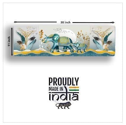 Ameedarshan Polyester Printed Air Conditioning Dust Cover Folding Designer Ac Cover For Indoor Split Ac 1.5 Ton (97X 31X 21 Cm ) (Elephant & New Deer) - Image 3