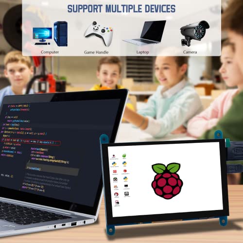 Hosyond شاشة عرض تعمل باللمس IPS LCD بحجم 5 بوصات 800×480، شاشة سعة HDMI لجهاز Raspberry Pi 5/4/3، BB Black، ويندوز 10 8 7 - Image 4