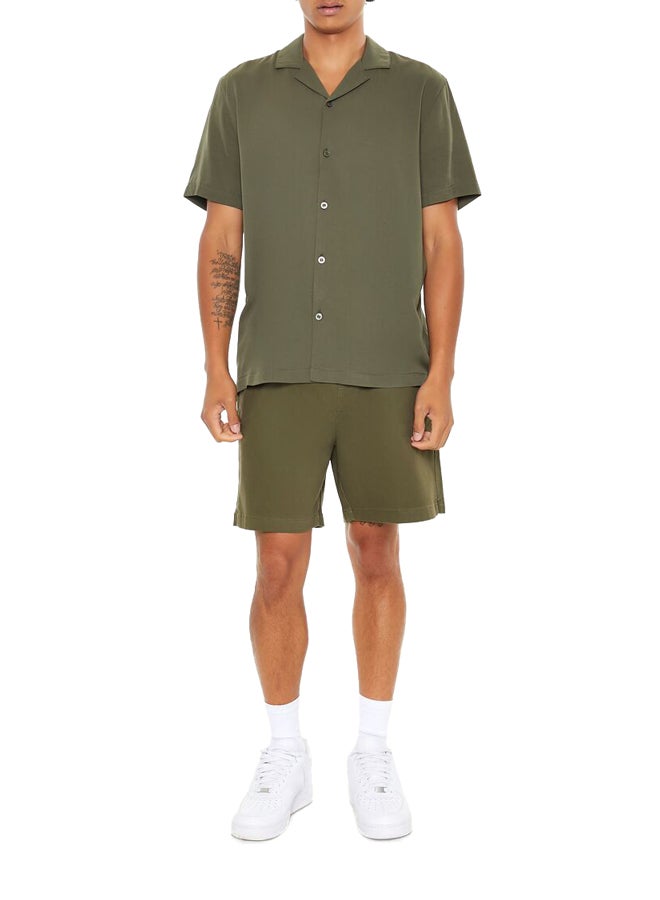 FOREVER 21 Vented-Hem Drawstring Shorts  - Image 5