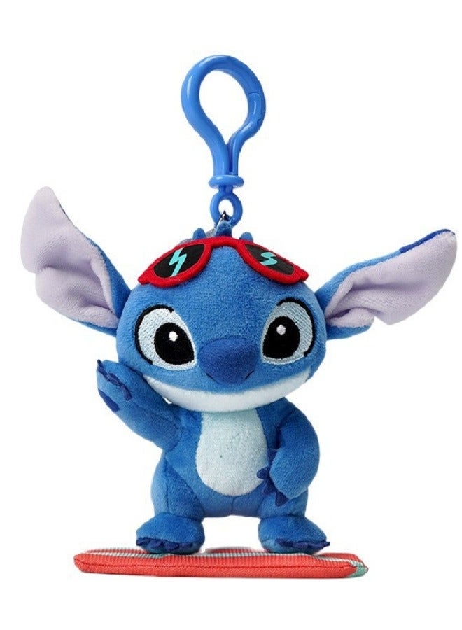 Stitch Plush Toy Keychain - Soft Doll Bag Charm & Adorable Key Ring, Unisex Birthday Gift for Boys and Girls,11cm  - Image 1