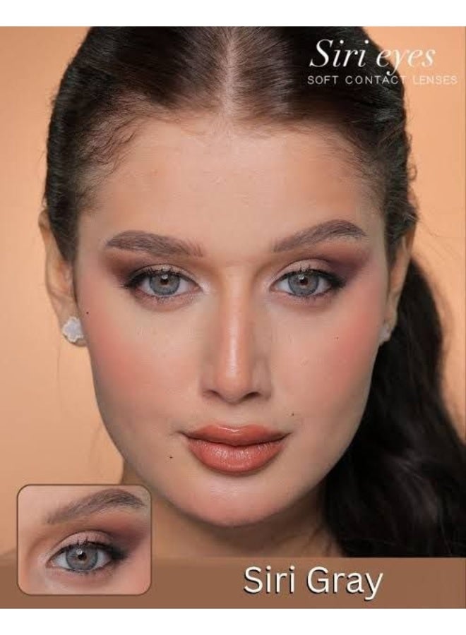 Eyes Soft Contact Lenses - Siri Gray - Natural Enchanting Look - Ultra-Comfortable Daily Wear.