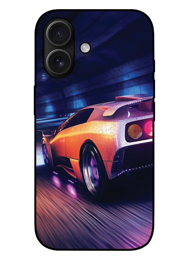 EYE CATCH Printed Protective Case Cover For Apple iPhone 17  -  Yellow Car One Side