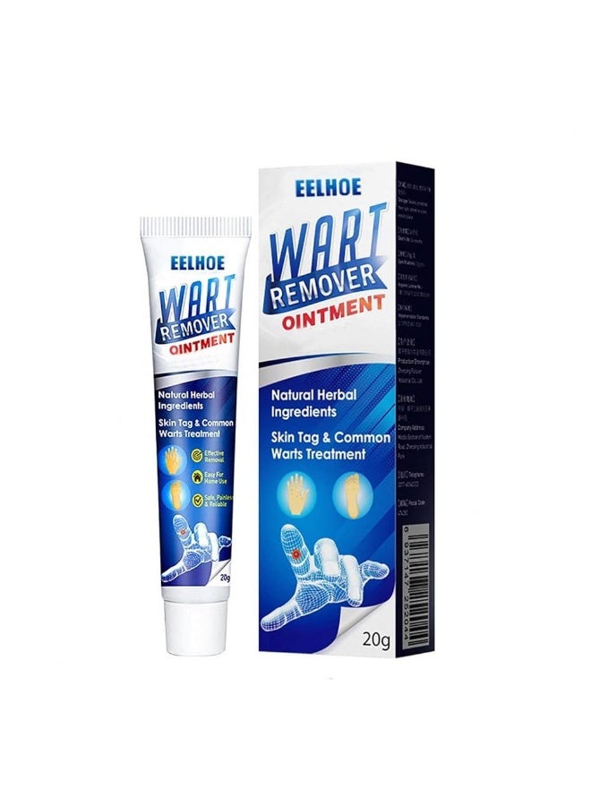 EELHOE Wart Removal Ointment Natural Herbal Wart Remover Treatment Skin Repair Cream Against Moles Warts Use On Any Parts Of Body 20g - Image 2