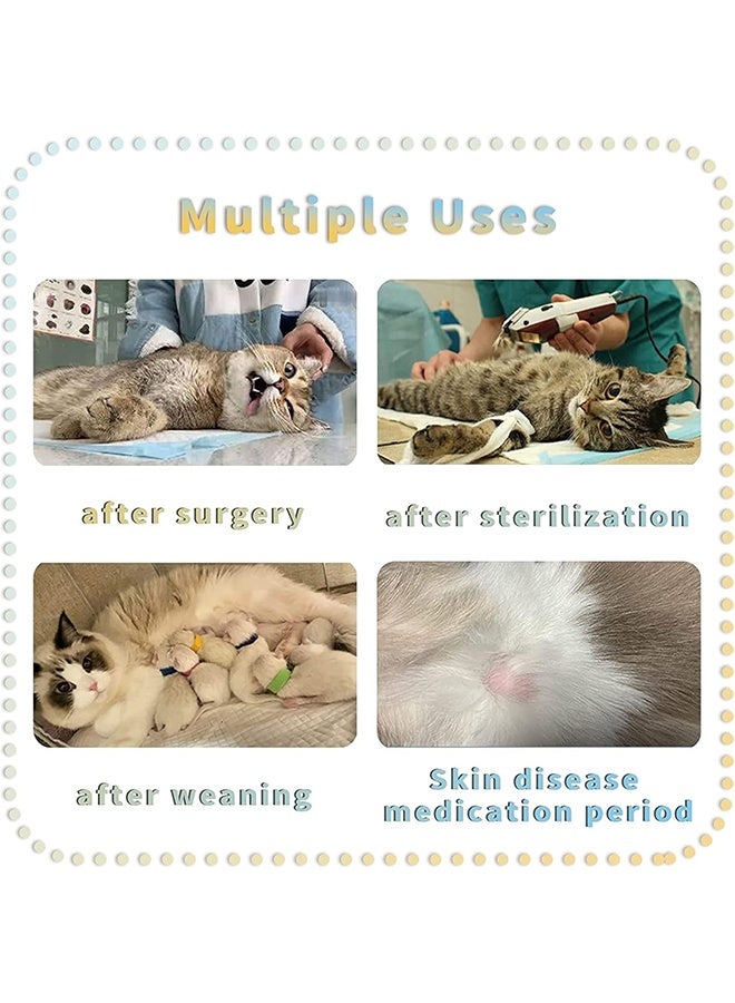 بدلة تعافي للقطط من جروح البطن، قطعة واحدة قابلة للتنفس للقطط بعد العمليات الجراحية، بدلة تعافي جراحي للقطط، بديل مخروطي للعار للقطط مضاد لللعق (L) - Image 2