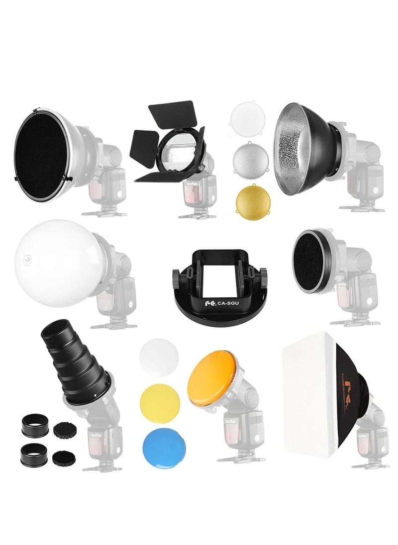Falcon Eyes Falcon Eyes Softbox Flash Diffuser Adapter Kit Accessory for K9/K-9 Universal Mount CA-SGU Speedlite for SGA-K9 Compatible Canon Nikon  - Image 2