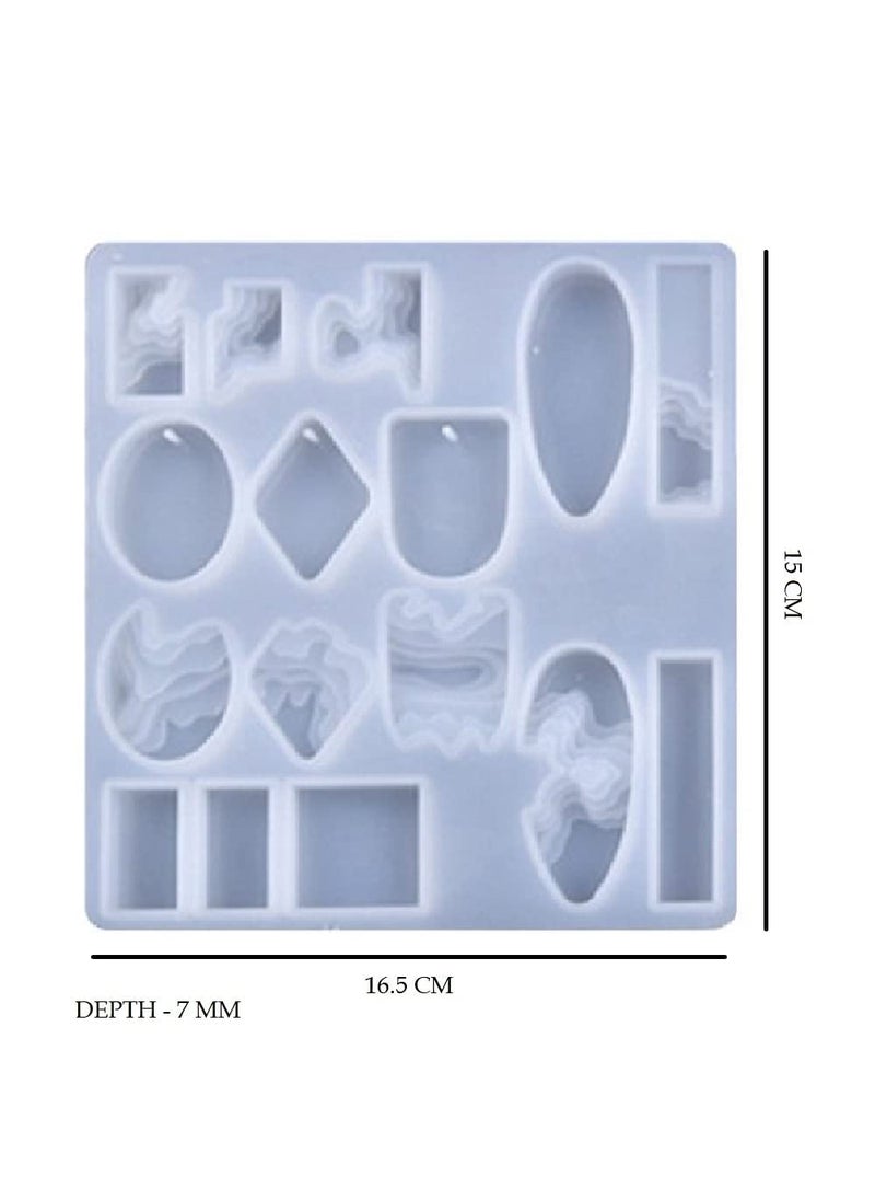 Beadsnfashion - Beadsnfashion Silicone Casting Wave Pattern Pendant Resin Mold Jewellery Making - Image 1