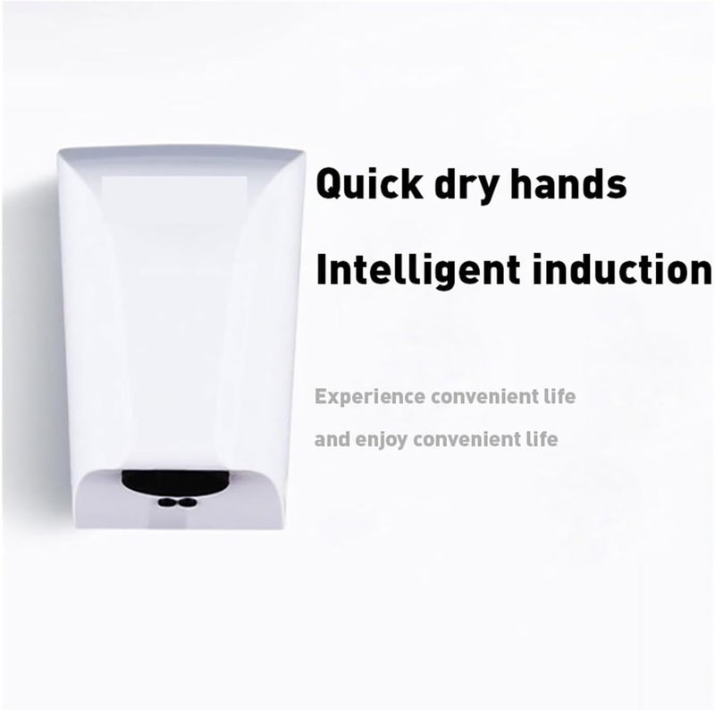 Hand Dryer, Hand Dryer Automatic Smart Sensor, Mini Wind Speed ​​Dryer for Toilet for Kitchen Bedroom Hotel(White) - Image 5