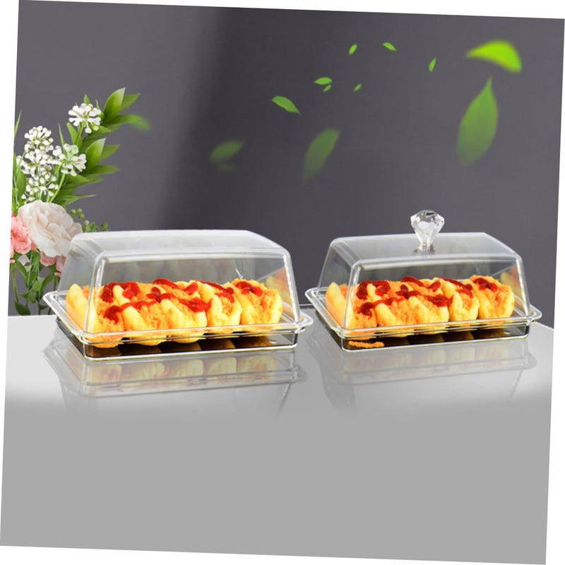 2Pcs Butter Dish Set with Flip Top Lid Small and Medium Size for Refrigerator Kitchen Storage - Image 5