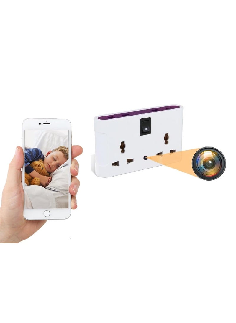 FREDI HD PLUS FREDI HD PLUS WiFi Hidden Socket Board Wireless 1080P HD Camera Office Indoor Security Camera Home Surveillance Camera with Inbuilt 32gb SD Card iWFCam APP Hidden Camera  - Image 1
