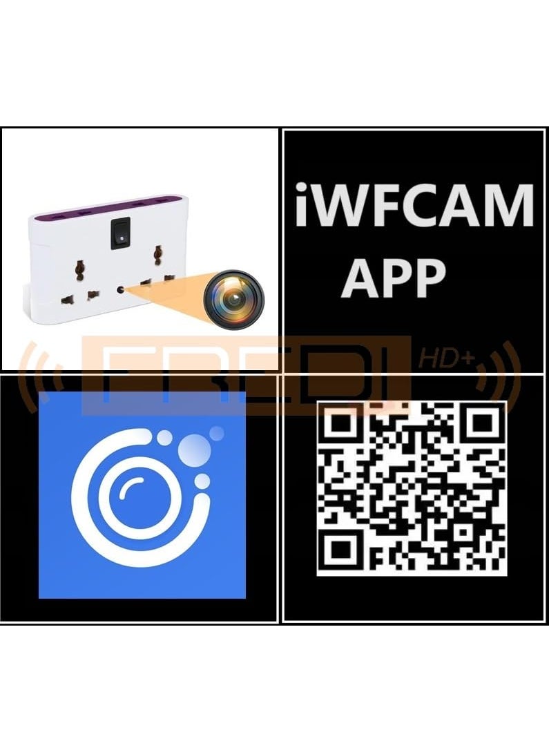 FREDI HD PLUS FREDI HD PLUS WiFi Hidden Socket Board Wireless 1080P HD Camera Office Indoor Security Camera Home Surveillance Camera with Inbuilt 32gb SD Card iWFCam APP Hidden Camera  - Image 2
