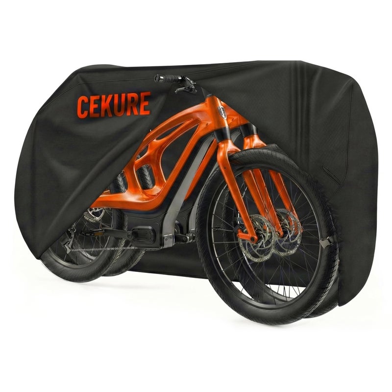 Cekure Bike Cover for 2 Bikes - 600D Bike Covers Outdoor Storage Waterproof & Heavy Duty, Bicycle Cover for 2 eBike, Mountain Bike, Road Bike, Hybrid Bike, Beach Cruiser Bike, Scooter and More - Image 1