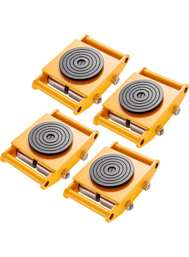 Industrial Mover, Heavy Duty Carbon Steel Machinery Moving Skate Carbon Steel Wheels and 360 Rotation Non-Slip Cap for Warehouse, Factory - Image 2