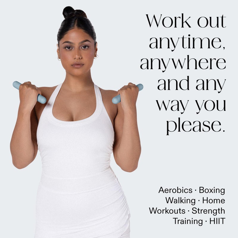 Bala Bars Dumbbell Set for Women & Men, 2lb Dumbbells (Sea) - Set of 2 Bars Designed for Walking, Strength Training, HIIT, Boxing & Aerobics - Hand Weights for Working Out at Home - Image 3